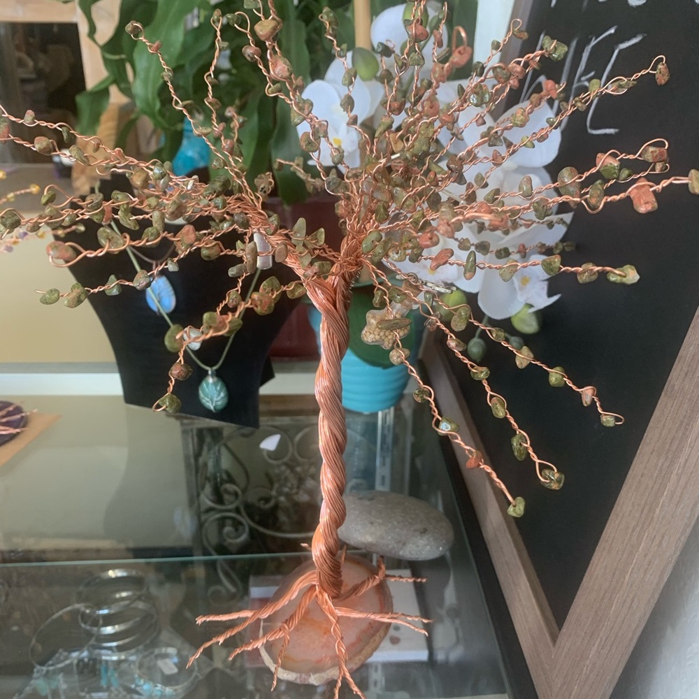 Hand made!! Tree of life unakite two feet tall tree!!!